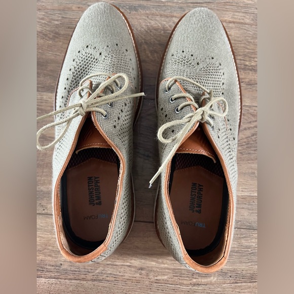 Johnston & Murphy Men’s UPTON TAUPE HEATHERED KNIT Size 10M - Picture 7 of 11